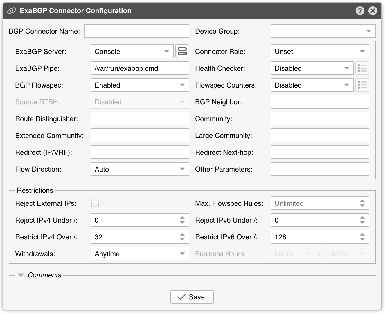 EXABGP_CONFIGURATION