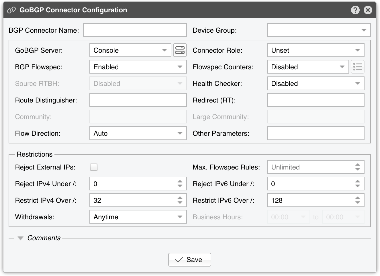GOBGP_CONFIGURATION